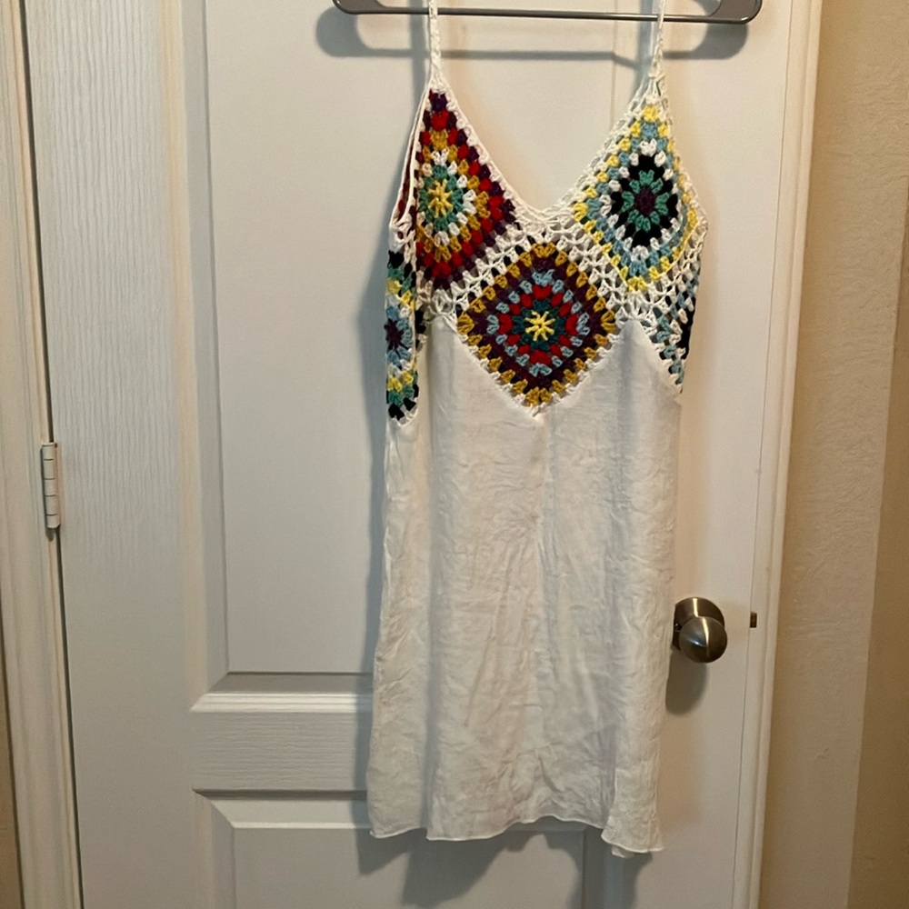 Colorful Crochet Boho Dress